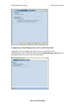 Sap performance testing best practice guidev1 0-130121141448-phpapp02 | PDF