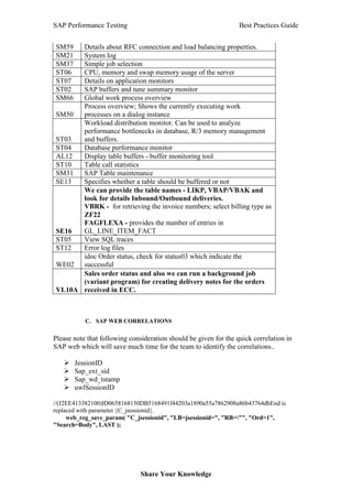 Sap performance testing best practice guidev1 0-130121141448-phpapp02 | PDF