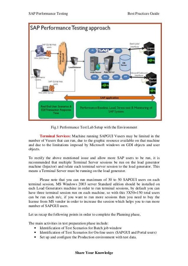 SAP Performance Testing Best Practice Guide v1.0