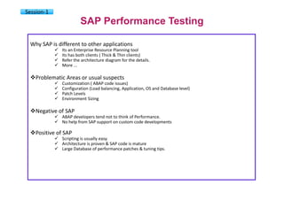 SAP performance testing & engineering courseware v01 | PDF