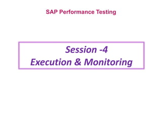 SAP performance testing & engineering courseware v01 | PDF