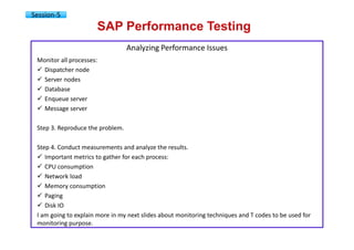 SAP performance testing & engineering courseware v01 | PDF