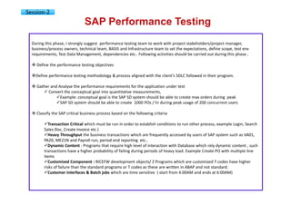 SAP performance testing & engineering courseware v01 | PPT