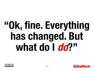 262
6
“Ok, ﬁne. Everything
has changed. But
what do I do?”
 
