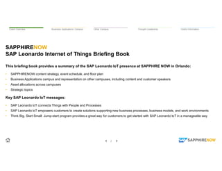 ASUG SAPPHIRENOW 2017 - SAP Leonardo Internet of Things - Briefing Book