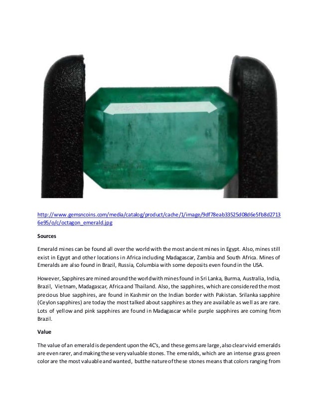 Sapphires vs emeralds in terms of history, sources and value