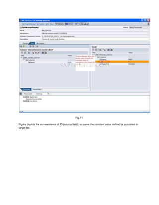 Fig.11
Figure depicts the non-existence of ID (source field), so same the constant value defined is populated in
target file.
 