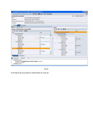 Fig.27
In the above fig Cust_Name is sorted based on Cust_ID.
 