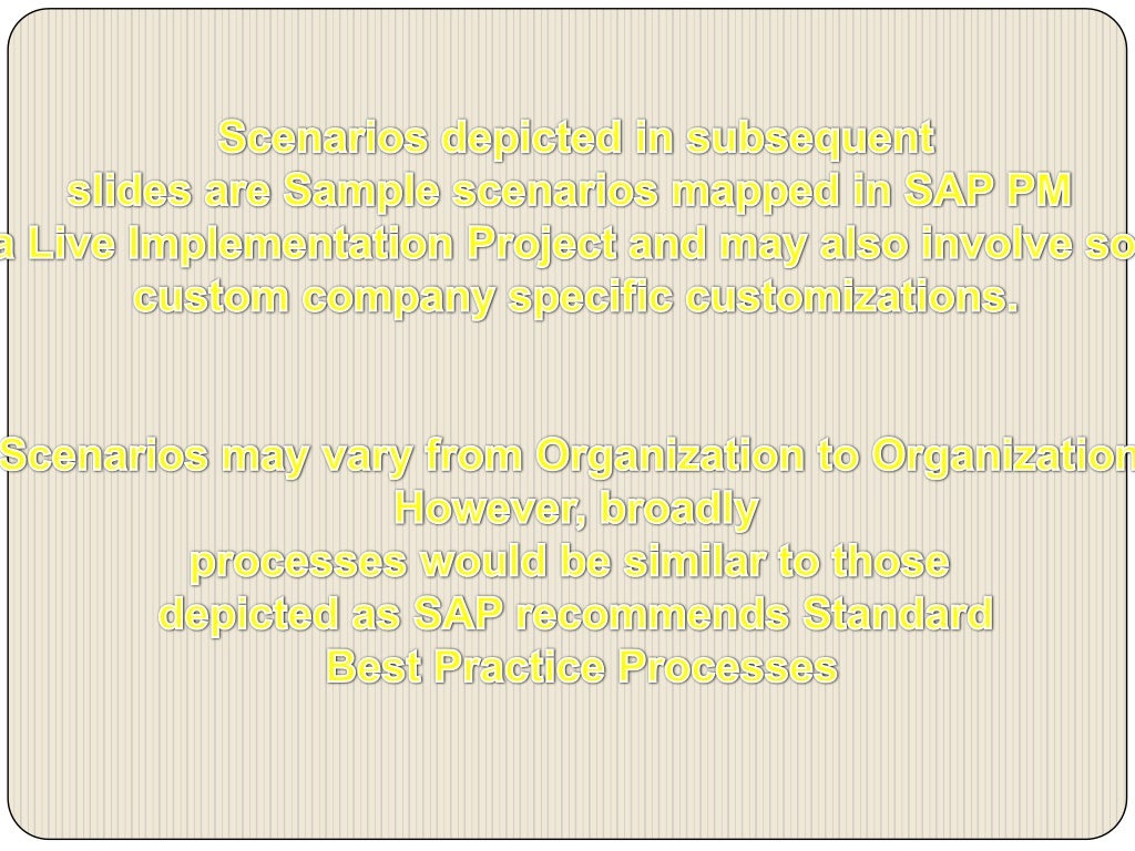 Sap plant maintenance