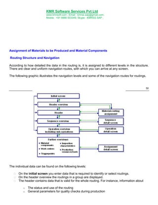 Material Assignment In Routing SAP PLM Online Training Complete Hand Book | PDF