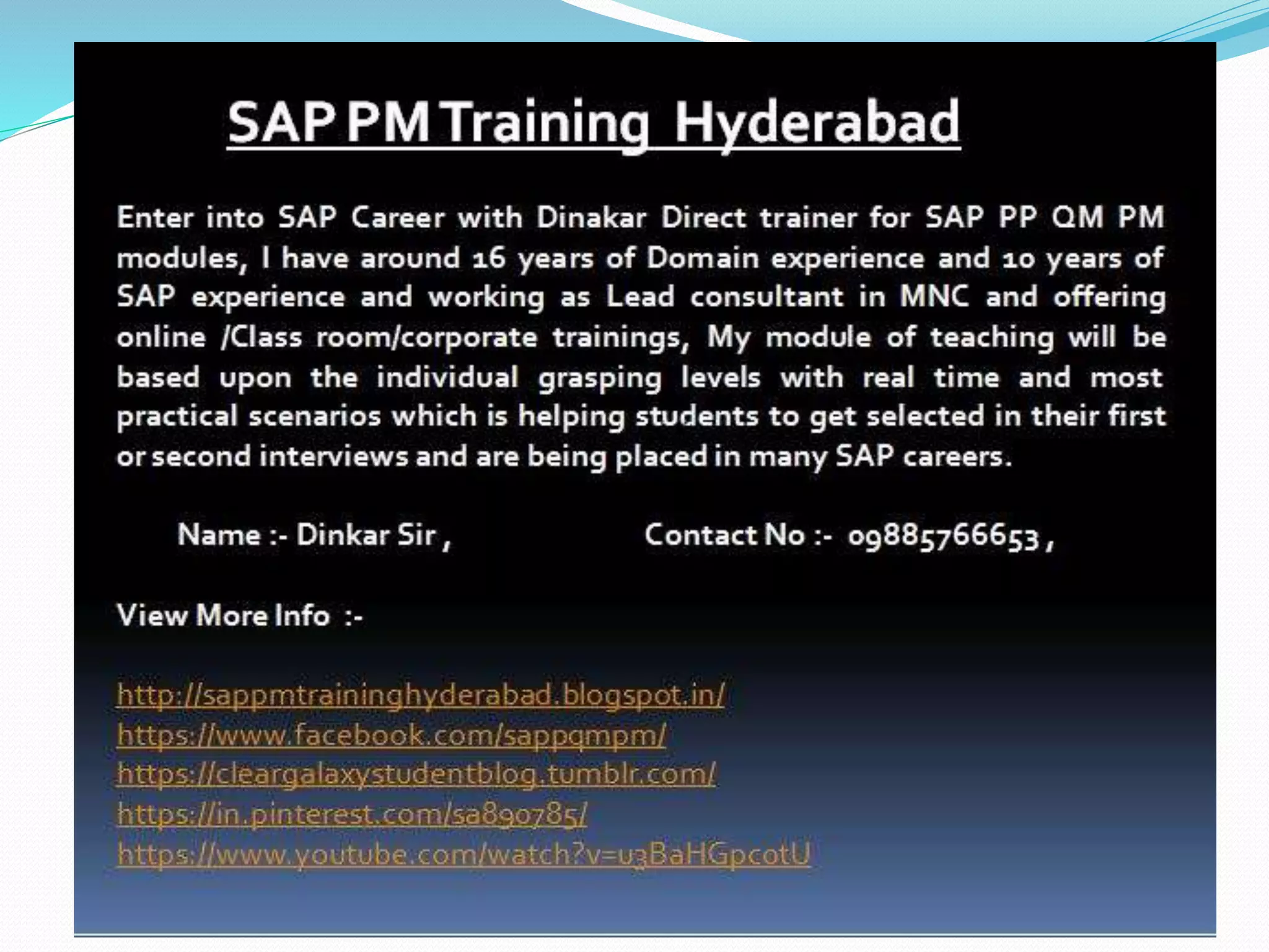 SAP PM Training | PPT