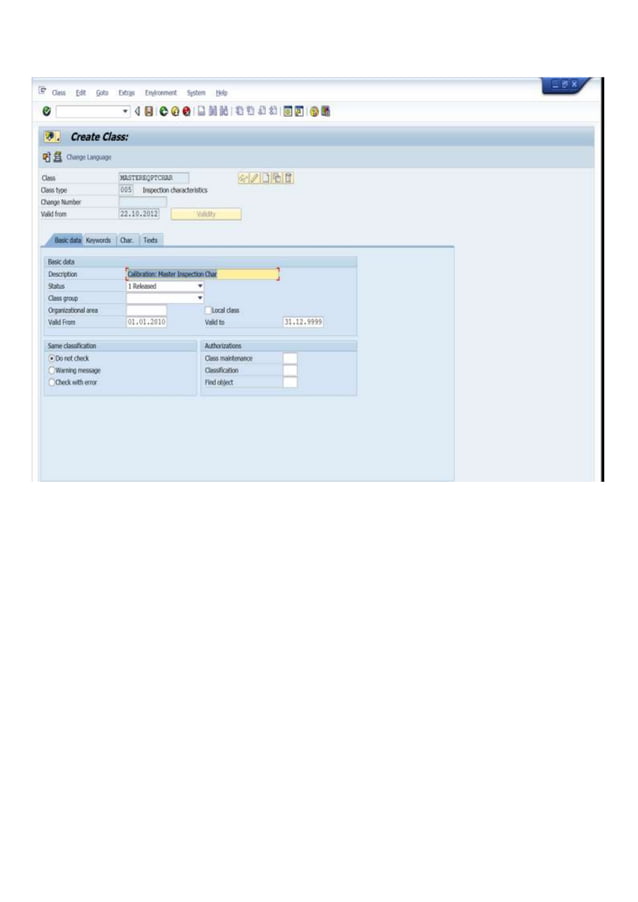 SAP PM Test Equipment Management/Calibration process