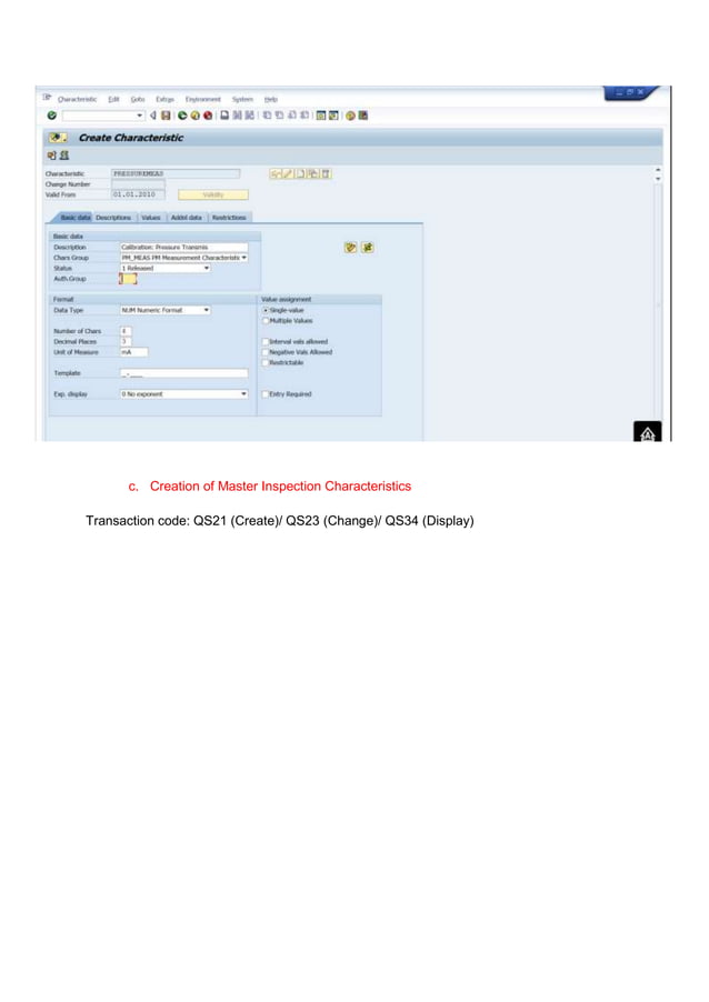 SAP PM Test Equipment Management/Calibration process