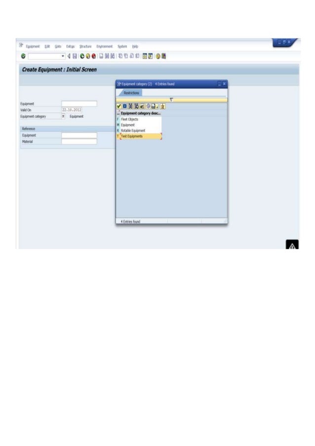 SAP PM Test Equipment Management/Calibration process