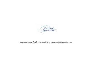 International SAP contract and permanent resources
 