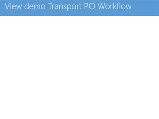 Click to edit Master title styleView demo Transport PO Workflow
 