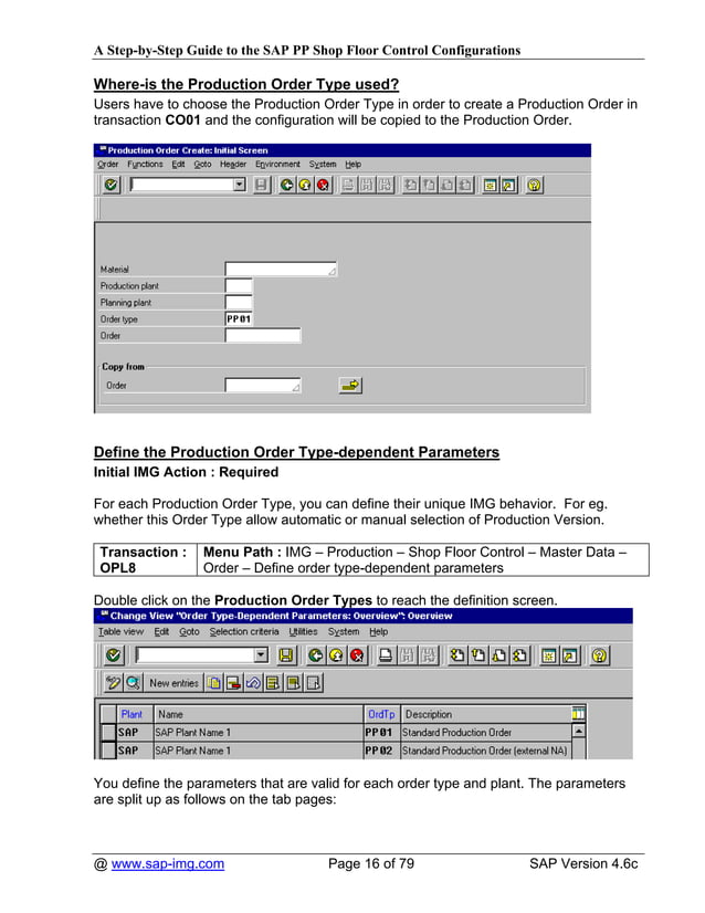 Sap Pp Module Notes.pdf Sap pp shop floor control configuration | PDF | Business Accounting ...