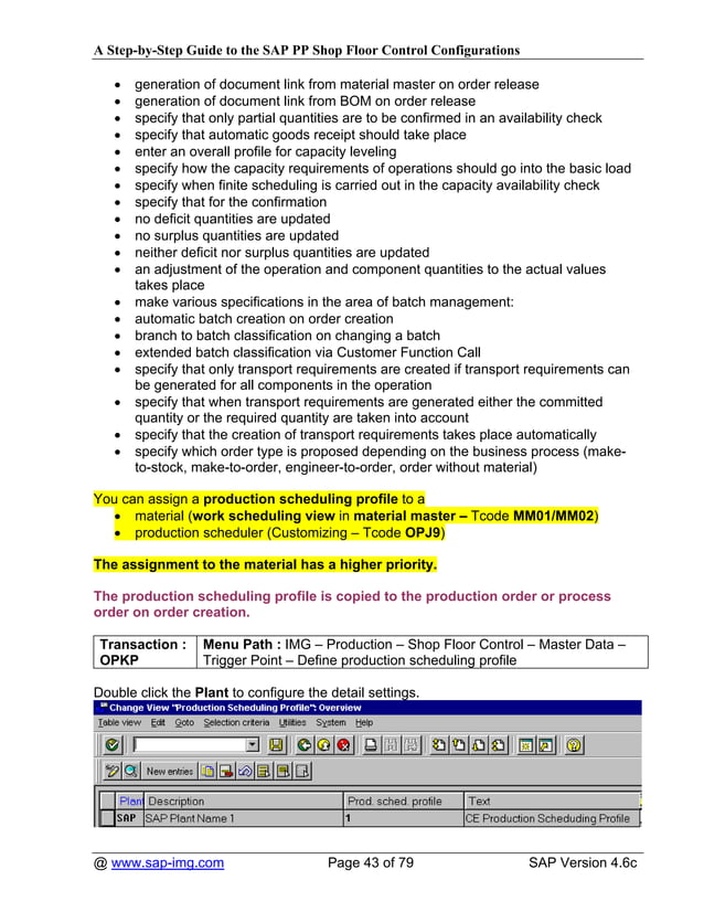 Sap Pp Module Notes.pdf Sap pp shop floor control configuration | PDF | Business Accounting ...
