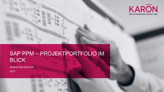 SAP PPM - Projektportfolio im Blick