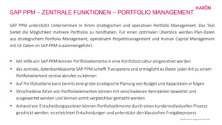 SAP PPM - Projektportfolio im Blick