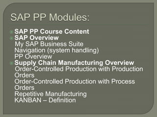 Sap pp online training | PPTX