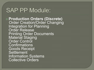 Sap pp online training | PPTX