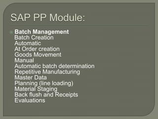 Sap pp online training | PPTX