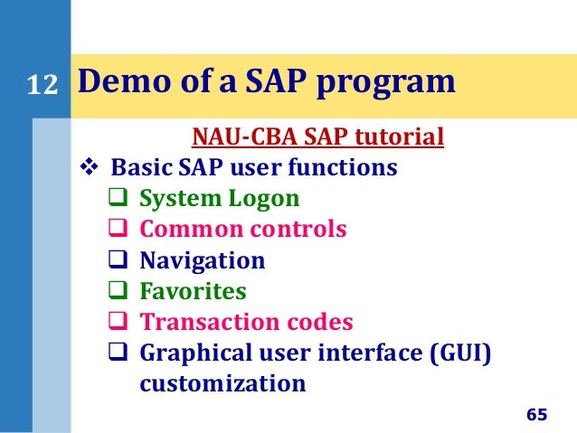sap for beginners sap tutorial