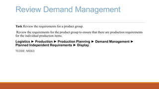 SAP Production Planning and Execution presentation | PPT