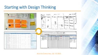 ALTA VIA CONSULTING, LLC © 2015
Starting with Design Thinking
 