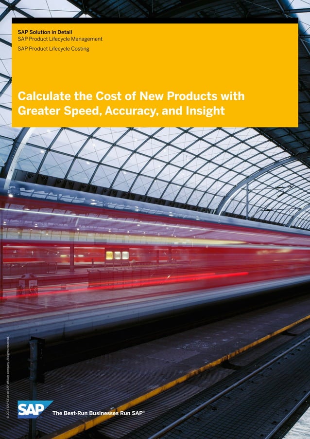 Sap Product Lifecycle Costing solution in detail PDF