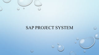 SAP PROJECT SYSTEM
 