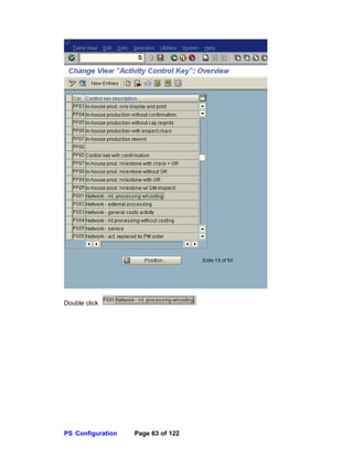 SAP PROJECT SYSTEMS CONFIGURATION Document | PDF