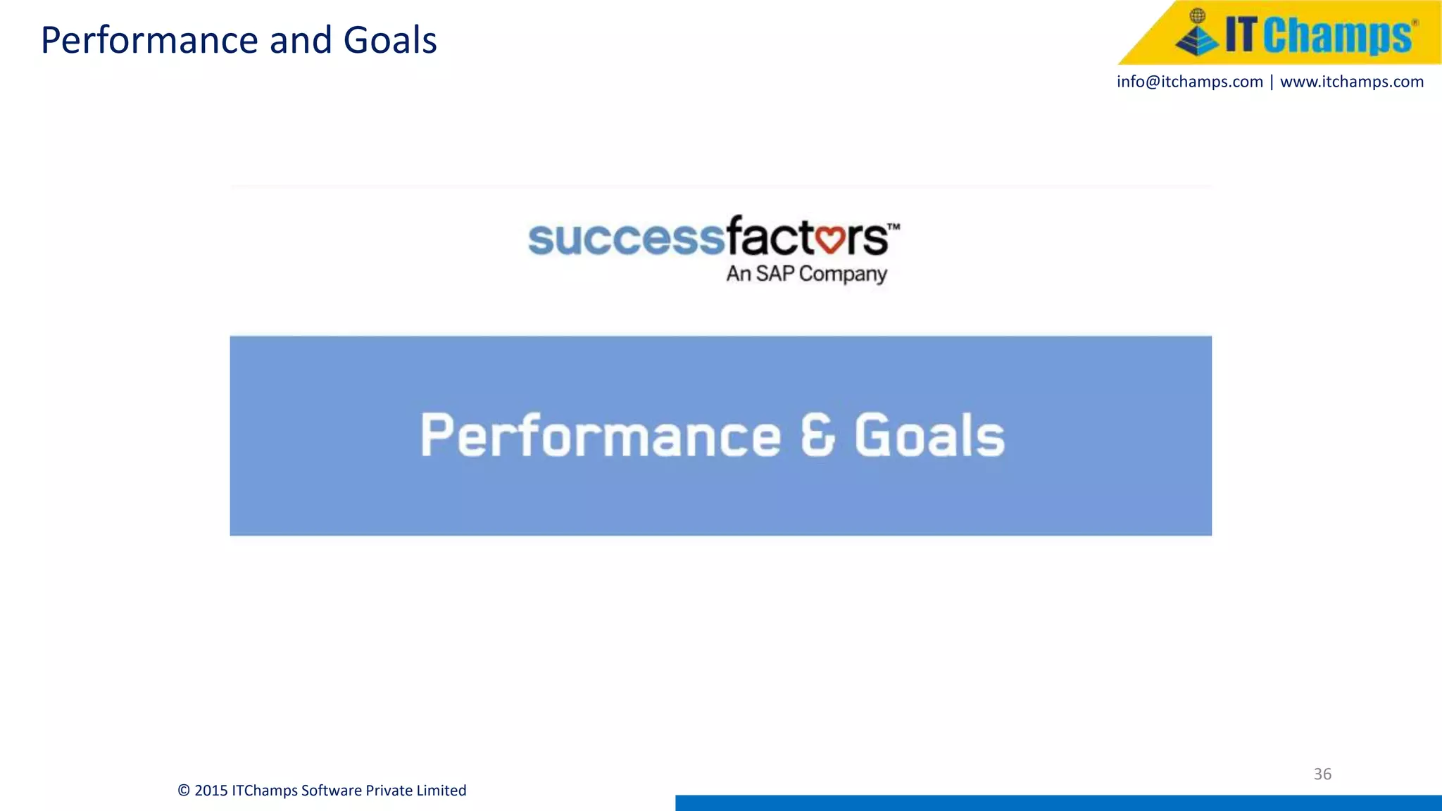 info@itchamps.com | www.itchamps.com
Performance and Goals
36
© 2015 ITChamps Software Private Limited
 