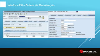 Interface PM – Ordens de Manutenção
 