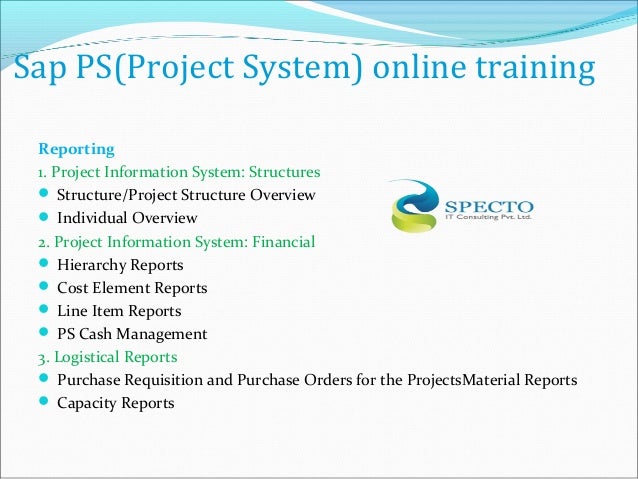 Online Tutorial System Project | sap ps project system online training classes specto Online Tutorial System Project | sap ps project system online training classes specto