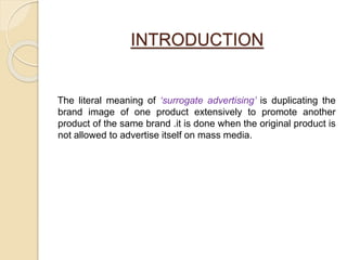 surrogate advertising definition