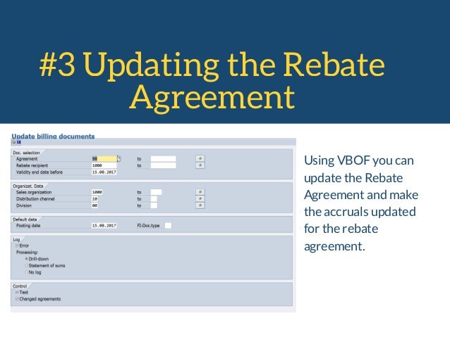 SAP Rebate Agreement Processing