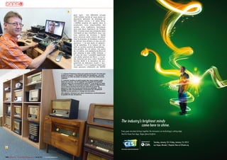 1
                                                                                                        pour nous : «Ce bâtiment occupe
                                                                                                        1200 mètres carrés et nous avons un
                                                                                                        deuxième batiment de stockage de
                                                                                                        400 mètres carrés. » Et selon Alina,
                                                                                                        « SAPRO emploie dix agents dans la
                                                                                                        production, trois responsables des
                                                                                                        ventes, trois ingénieurs techniques
                                                                                                        ainsi que deux ingénieurs de l’équipe
                                                                                                        R&D. Il existe aussi des employés dans
                                                                                                        l’entrepôt et des chauffeurs pour nos
                                                                                                        trois camions de livraison. » Après
                                                                                                        avoir retrouvé notre chemin de retour
                                                                                                        chez le directeur et fondateur Lubomir,
                                                                                                        ce dernier nous éclaira un peu sur son
                                                                                                        parcours : « Je suis aussi un passion-
                                                                                                        né de satellites. À la maison j’ai ins-
                                                                                                        tallé un certain nombre de paraboles :
                                                                                                        Une assiette de 1,8 mètre, une autre
                                                                                                        de 1,6 mètre, une parabole de 85cm et
                                                                                                        une antenne à tete (LNB) multiple. »
                                                                                                        En plus de cela, il possède également
                                                                                                        une petite antenne de 60cm. « La pe-
                                                                                                        tite antenne est pour notre récepteur
                                                                                                        familial dédié à la réception de pro-
                                                                                                        grammes de télévision locale », sou-
                                                                                                        rit Lubomír .Y a-t-il quelque chose que
                                                                                                        nous pouvons s’attendre de SAPRO



                                                                                       1. Lubomír Proboszcz dans son poste de travail. Ce n'est pas
                                                                                       propre et soigné ; c'est plutôt plein de récepteurs. «Je suis
                                                                                       toujours en train de tester et sonder», dit le fan d'électronic
                                                                                       Lubomír.
                                                                                       2. Lubomír installa un petit musée des vieux postes radio
                                                                                       dans son bureau. Ca lui rappelle les progrès incroyables
                                                                                       réalisés dans les transmissions sans fil. Il est aussi un radio
                                                                                       amateur, « Mais je ne suis plus active», admet-il. Maintenant,
                                                                                       on le trouve souvent branché sur Internet en train de
                                                                                       parcourir tous les forums pertinents de satellites. «Si je
                                                                                       tombe sur des commentaires concernant les récepteurs
                                                                                       SAPRO, je les prends en charge tout de suite»,
                                                                                       dit Lubomír, montrant son désir d'améliorer continuellement
                                                                                       la qualité de ses récepteurs.




 2




124 TELE-satellite — Global Digital TV Magazine — 08-09/201 — www.TELE-satellite.com
                                                          1
 