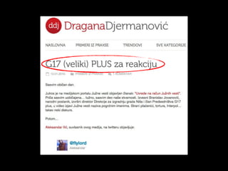 Sarajevo PR open - Online reputation