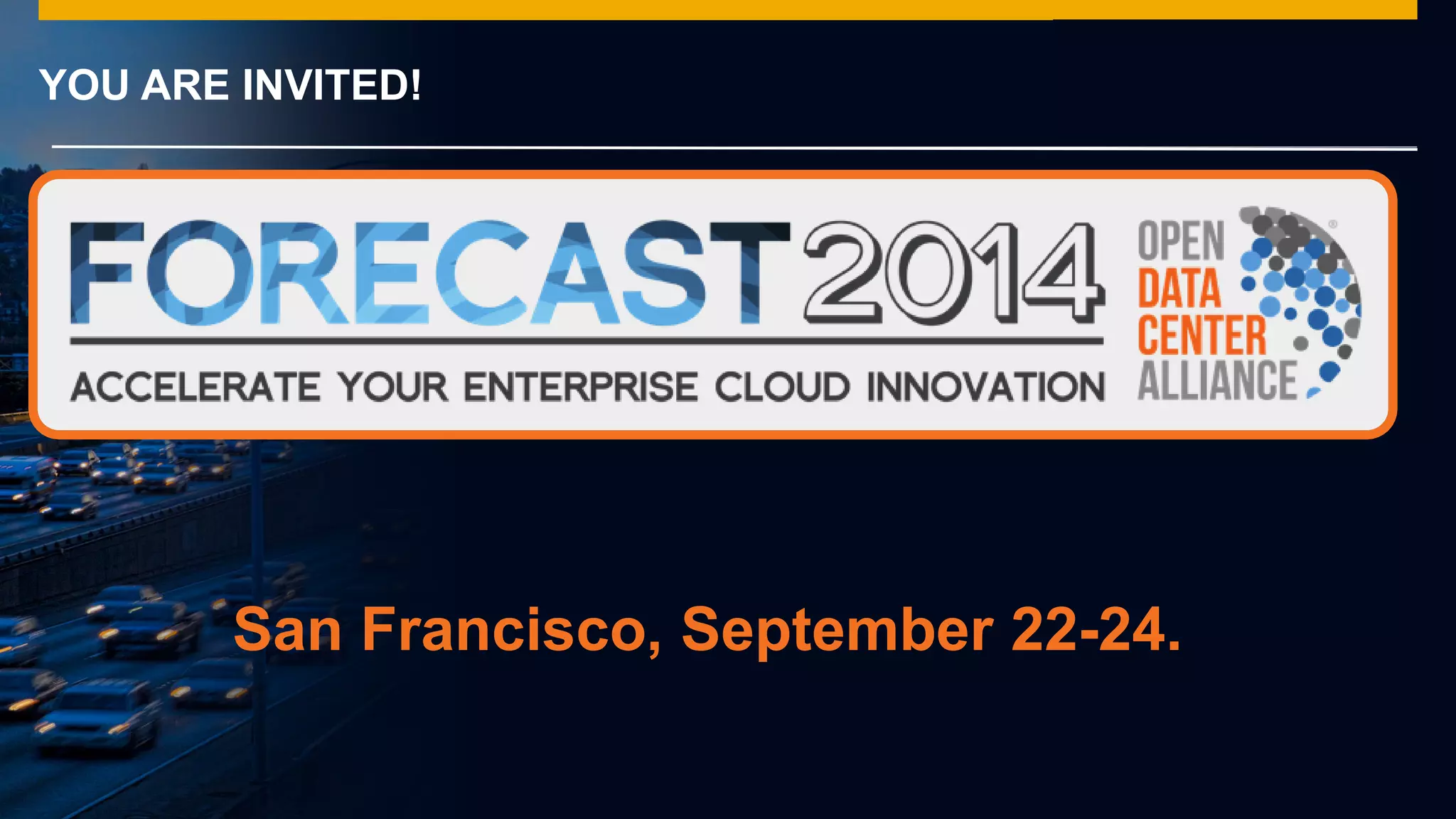 © 2014 SAP AG or an SAP affiliate company. All rights reserved.
YOU ARE INVITED!
San Francisco, September 22-24.
 