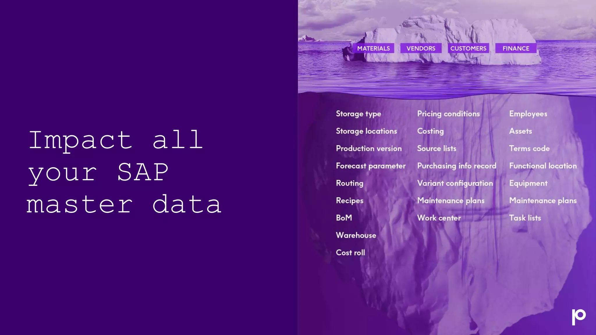 Impact all
your SAP
master data
 