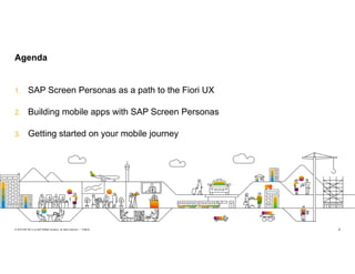 3PUBLIC© 2019 SAP SE or an SAP affiliate company. All rights reserved. ǀ
1. SAP Screen Personas as a path to the Fiori UX
2. Building mobile apps with SAP Screen Personas
3. Getting started on your mobile journey
Agenda
 