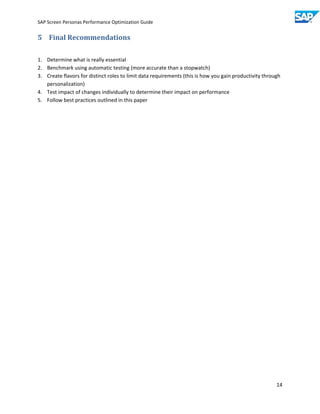 Sap screen personas performance optimization guide v0.96