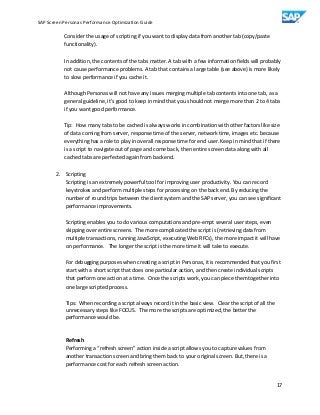 Sap screen personas performance optimization guide v0.96