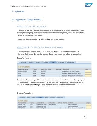 Sap screen personas performance optimization guide v0.96