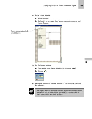 Modifying SAPscript Forms: Advanced Topics JKL

If you use the CTS, specify a transport request after saving.
JIG Go Back three times to return to the SAP standard menu.
JJG Choose Tools → SAPscript → Administration → SE78 - Graphic.
JKG On the SAPscript graphics management screen, in the workplace
menu, expand Stored on document server.
The graphic object Z_GRAPHIC is displayed.
Graphic ID
Graphic object
 