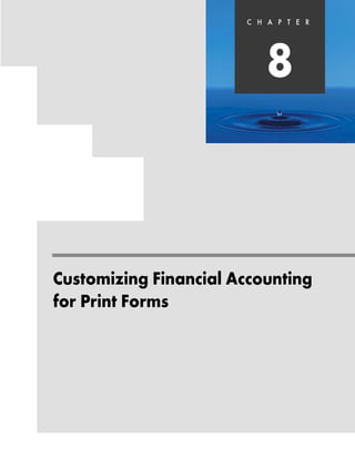 Customizing Materials Management for Print Forms JRR

MG On the Change View: “Messages: Supplement Texts”: Overview screen:
zG Select the box at the beginning of the line you want to verify.
{G Choose .
NG On the Change View “Messages: Supplement Texts”: Details screen:
zG In the Print sequence field, change the number that determines the
text printing sequence.
{G Save the changes.
If you use the CTS, specify a transport request after saving.
|G Go Back to return to the Change View: “Messages: Supplement
Texts”: Overview screen.
OG Go Back to return to the Messages: Purchase Order screen.
PG Choose twice to return to the SAP Reference IMG screen.
The print sequence determines the
sequence in which text will be printed.
The numbers you enter in the Print
sequence field can be used only once, but
you are not required to enter numbers in
sequence.
For example, the following sequences are
valid:
n 1, 3, 4, 6, and 8
n 1, 2, 3, 4, and 5
n 3, 5, 6, and 9
 