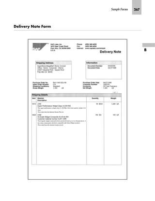 KNI SAPscript Made Easy | Release 4.6
You can revert to the settings of the user master record by using the
SET COUNTRY control command again with an empty country name.
 6(7 28175 
 

When SAPscript encounters this command it calls the corresponding
ABAP command internally. The effect of the SAPscript command is
thus identical with that of the ABAP command.
If the formatting turns out other than expected, check the settings in
table T005X.
]z~ fzŒ„
To format date fields, use the SAPscript SET DATE MASK command.
Executing this command causes all subsequent date fields to be
printed with the specified formatting.
l’‡z‘
 6(7 '$7( 0$6. ¶date_mask·
In the date mask, the following edit formats can be used:
Any other characters occurring in the mask are interpreted as simple
text and are copied directly to the output.
Table A–7 Date mask: Edit formats
Template Description
DD day (two digits)
DDD name of day (abbreviated)
DDDD name of day (written out in full)
MM month (two digits)
MMM name of month (abbreviated)
MMMM name of month (written out in full)
YY year (two digits)
YYYY year (four digits)
LD day (formatted as for the L option)
LM month (formatted as for the L option)
LY year (formatted as for the L option)
 