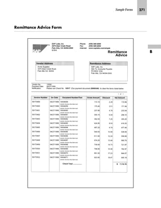 ^‘z†‰…~
The figure for customer sales in the KNA1-UMSAT field is $700. The Dictionary
description of the field specifies an output length of eight.
.
b€‡ˆ‹‚‡€ ˆ‡~‹Œ‚ˆ‡ kŽ…~Œ
SAPscript conversion routines specified in the Dictionary are
automatically recognized and used when program symbols are
formatted. These conversions can be prevented with the K option.
l’‡z‘
VPERO. 